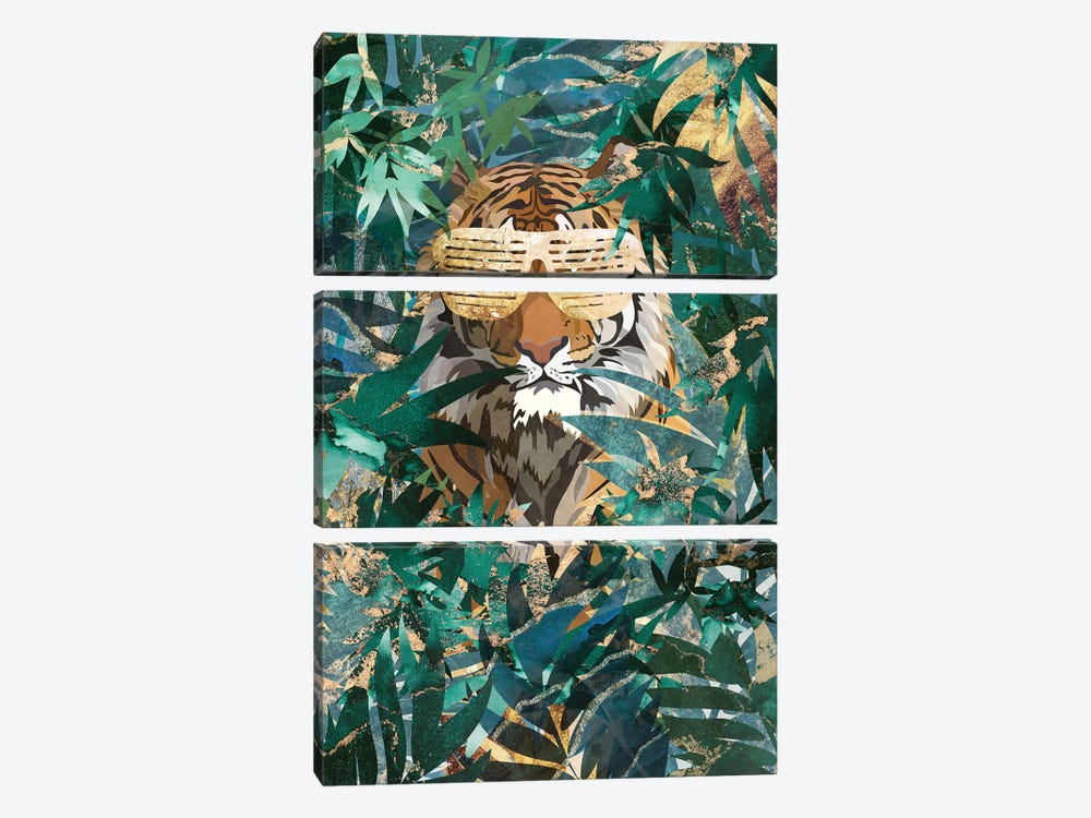 Hip Hop Tiger In The Jungle by Sarah Manovski 3-piece Art Print