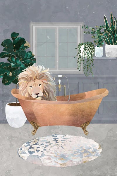 King Leo In A Copper Bath by Sarah Manovski art print