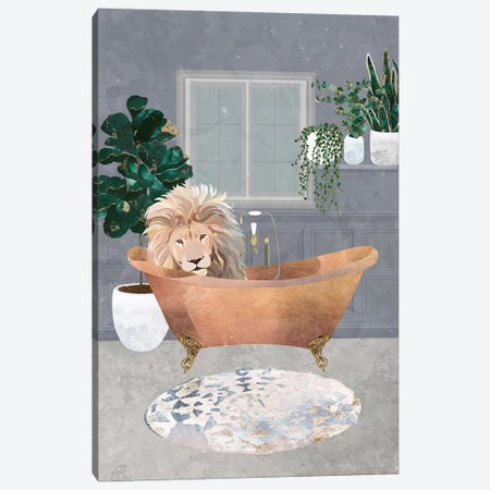 King Leo In A Copper Bath Canvas Print #MVS22} by Sarah Manovski Canvas Artwork