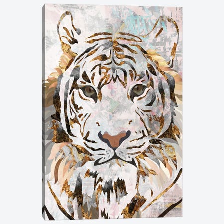 Grunge Tiger Metallic Gold Canvas Print #MVS28} by Sarah Manovski Canvas Wall Art