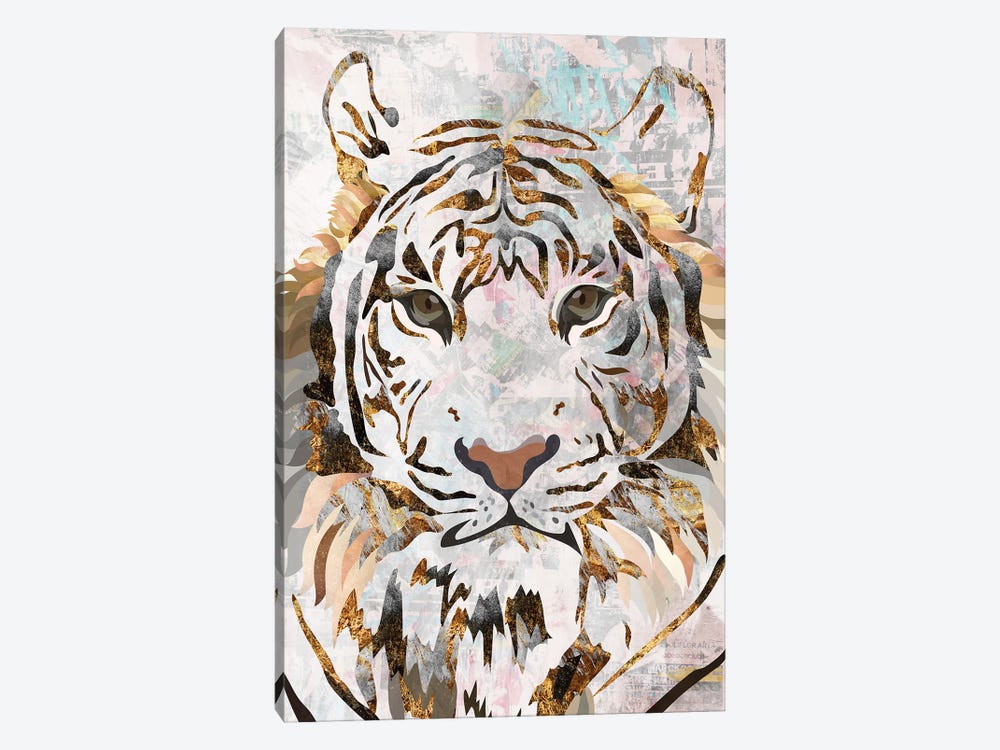 Grunge Tiger Metallic Gold by Sarah Manovski 1-piece Canvas Artwork