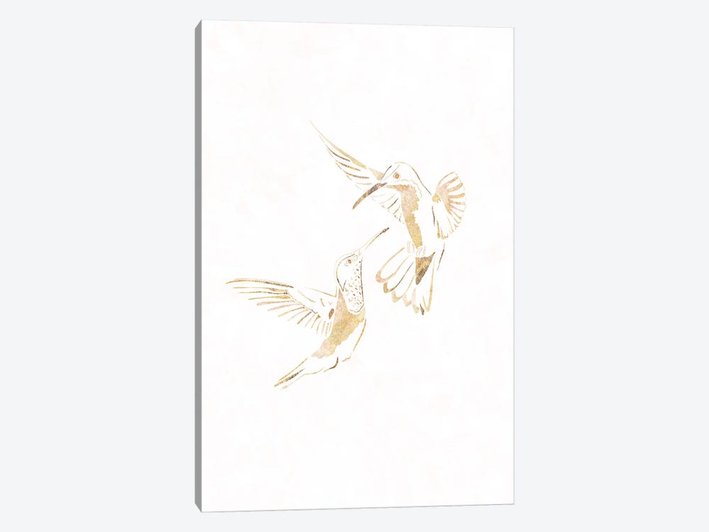 Hummingbird I Gold Silhouette by Sarah Manovski 1-piece Canvas Artwork
