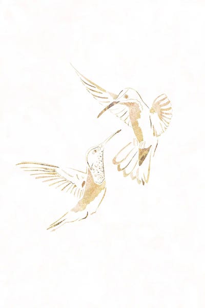Sarah Manovski: Hummingbird I Gold Silhouette by Sarah Manovski
