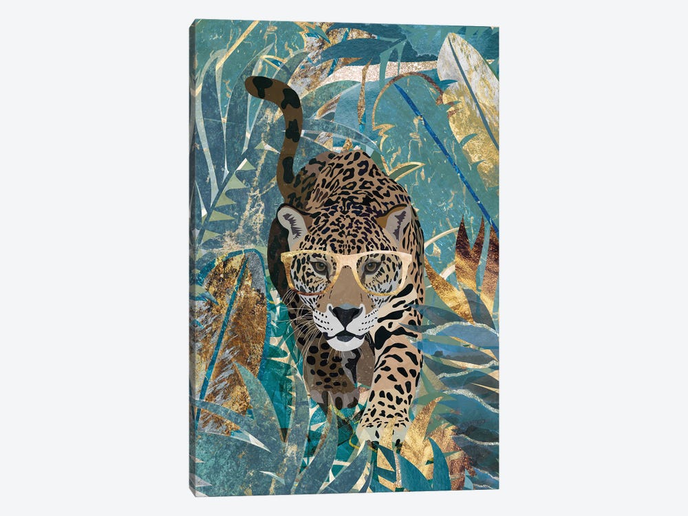 Curious Jaguar In The Jungle by Sarah Manovski 1-piece Canvas Art Print
