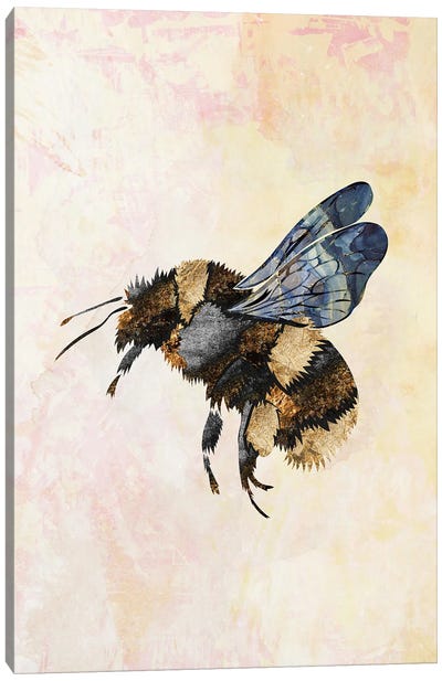 Watercolour Metallic Bee I Canvas Art Print - Sarah Manovski