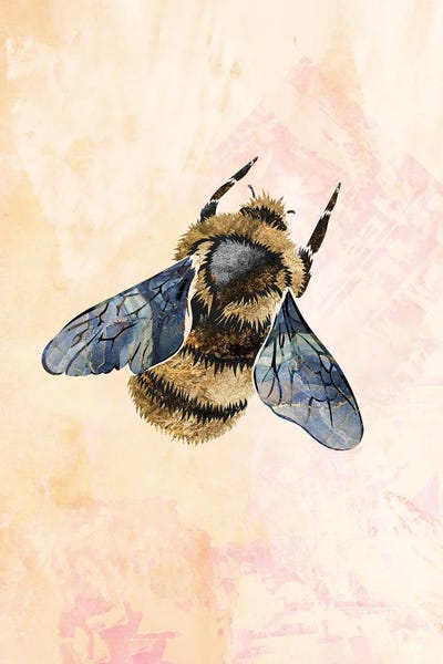 Sarah Manovski: Watercolour Metallic Bee II by Sarah Manovski