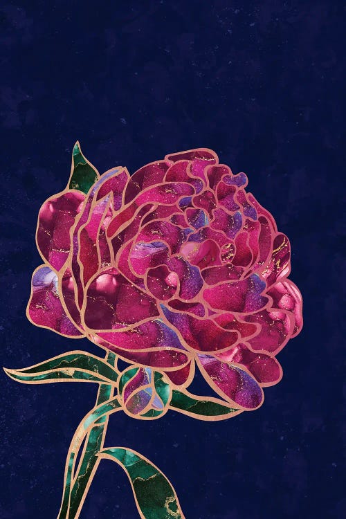 Metallic Peony Flower