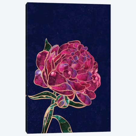 Metallic Peony Flower Canvas Print #MVS58} by Sarah Manovski Canvas Print