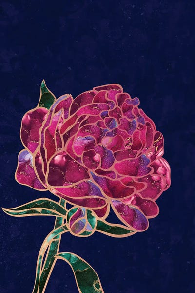 Sarah Manovski: Metallic Peony Flower by Sarah Manovski