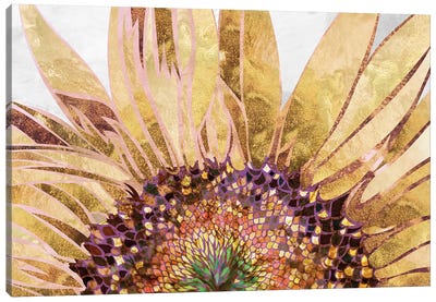 Golden Sunrise Sunflower Canvas Art Print - Sarah Manovski