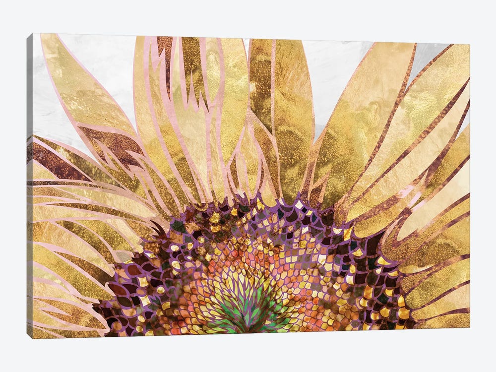 Golden Sunrise Sunflower by Sarah Manovski 1-piece Canvas Art Print