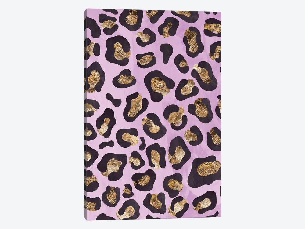 Gold Pink Leopard Print by Sarah Manovski 1-piece Art Print