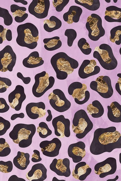 Sarah Manovski: Gold Pink Leopard Print by Sarah Manovski
