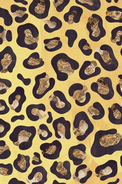 Gold Yellow Leopard Print