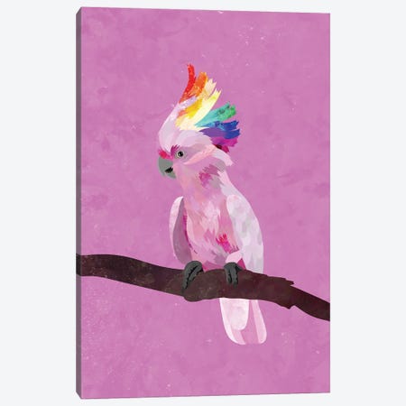 Pride Pink Cockatoo Canvas Print #MVS68} by Sarah Manovski Canvas Wall Art