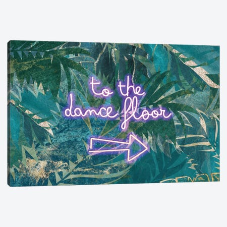 Neon Jungle To The Dance Floor Right Landscape Canvas Print #MVS77} by Sarah Manovski Canvas Artwork