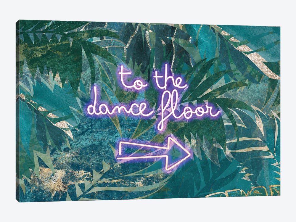Neon Jungle To The Dance Floor Right Landscape by Sarah Manovski 1-piece Canvas Artwork