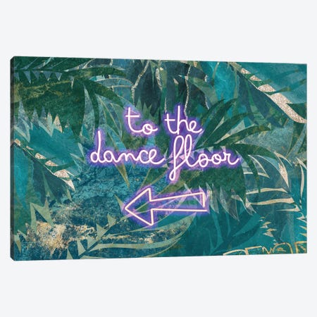 Neon Jungle To The Dance Floor Left Landscape Canvas Print #MVS78} by Sarah Manovski Canvas Print