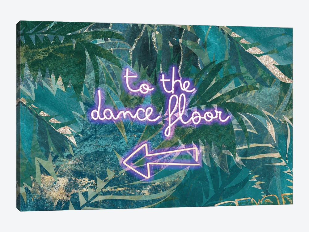 Neon Jungle To The Dance Floor Left Landscape by Sarah Manovski 1-piece Art Print