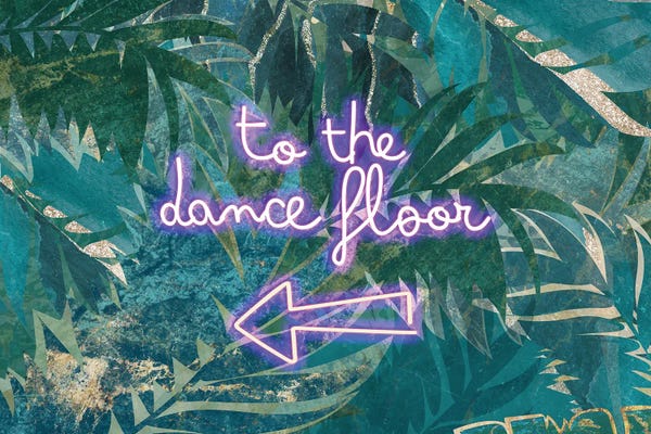 Sarah Manovski: Neon Jungle To The Dance Floor Left Landscape by Sarah Manovski