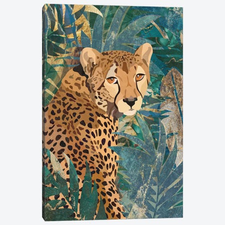 Cheetah In The Jungle Canvas Print #MVS79} by Sarah Manovski Canvas Art Print