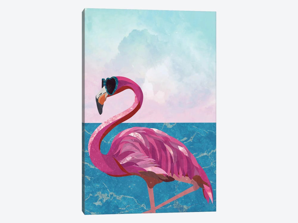 Flamingo On The Beach by Sarah Manovski 1-piece Art Print