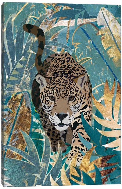 Leopard In The Jungle Canvas Art Print - Leopard Art