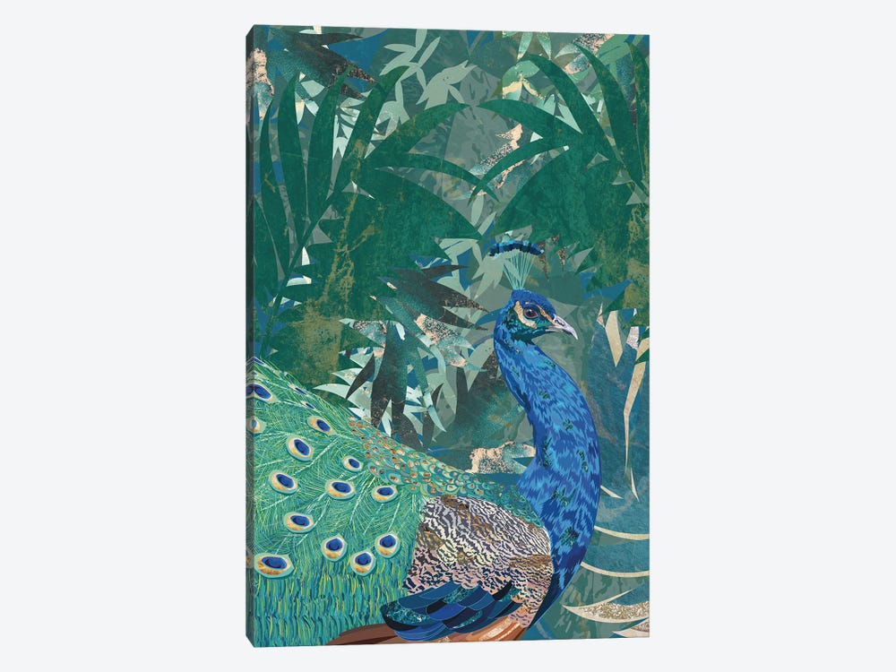 Peacock In The Jungle by Sarah Manovski 1-piece Canvas Art Print