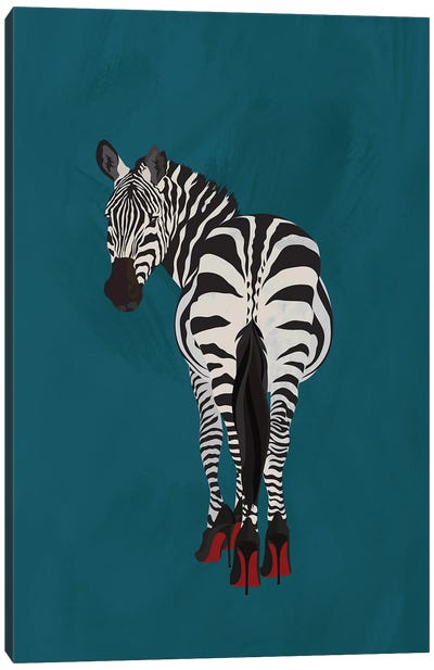 Fashion Zebra In Heels Canvas Art Print - Sarah Manovski