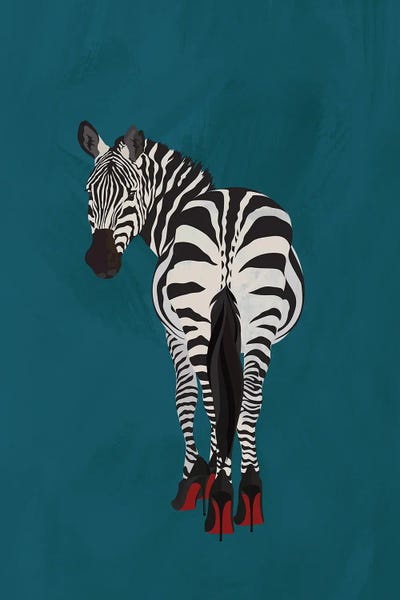 Zebras: Fashion Zebra In Heels by Sarah Manovski