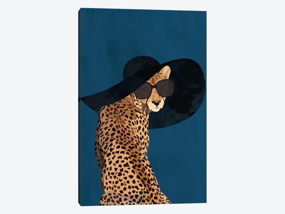 Fashion Cheetah Sun Hat by Sarah Manovski 1-piece Canvas Art