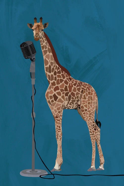 Giraffe On The Microphone