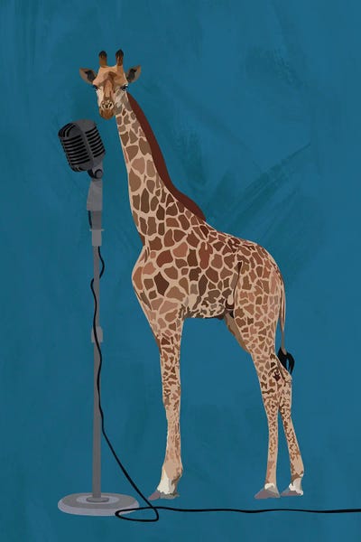 Sarah Manovski: Giraffe On The Microphone by Sarah Manovski