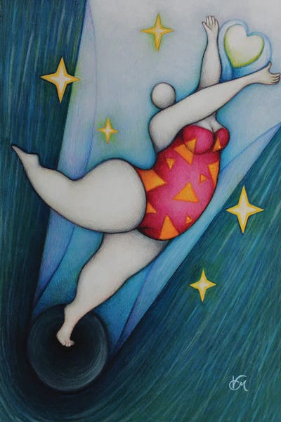 Amélie's Courage by Massimo Vittoriosi metal wall art