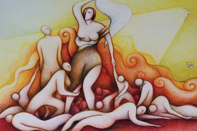 Freedom Leads The People by Massimo Vittoriosi metal wall art