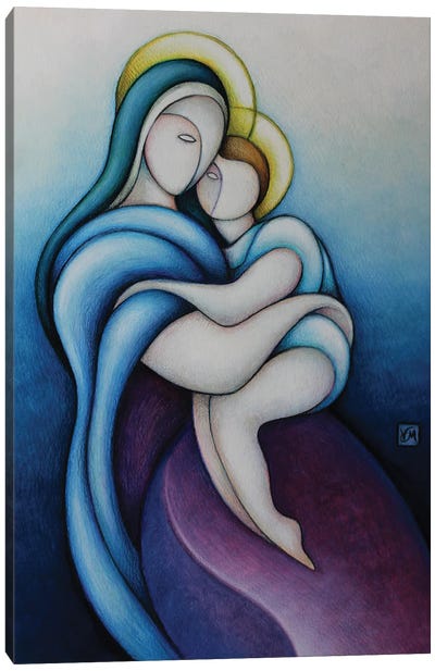 Heavenly Mother Canvas Art Print - Jesus Christ