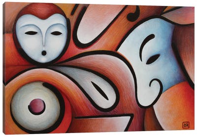 Masks Canvas Art Print - Massimo Vittoriosi