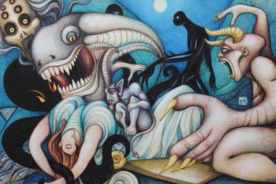 Nightmares by Massimo Vittoriosi metal wall art