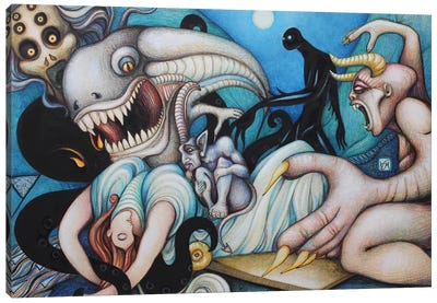 Nightmares Canvas Art Print - Monster Art