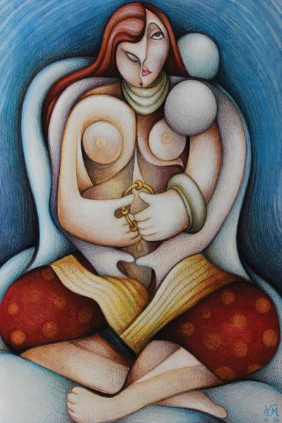 Prayer To Life by Massimo Vittoriosi metal wall art