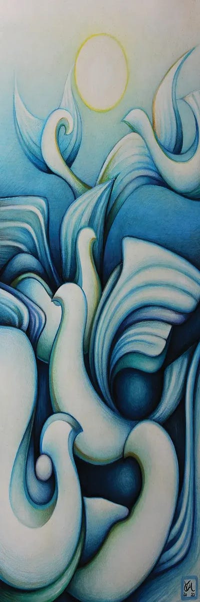 A Moment Of Peace (Vertical) by Massimo Vittoriosi framed canvas print