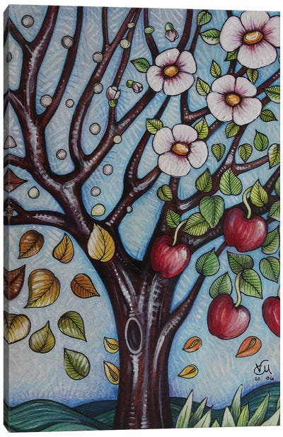 The Tree Of Seasons Canvas Art Print - Massimo Vittoriosi