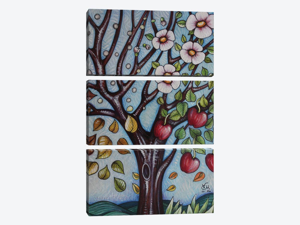 The Tree Of Seasons by Massimo Vittoriosi 3-piece Canvas Art