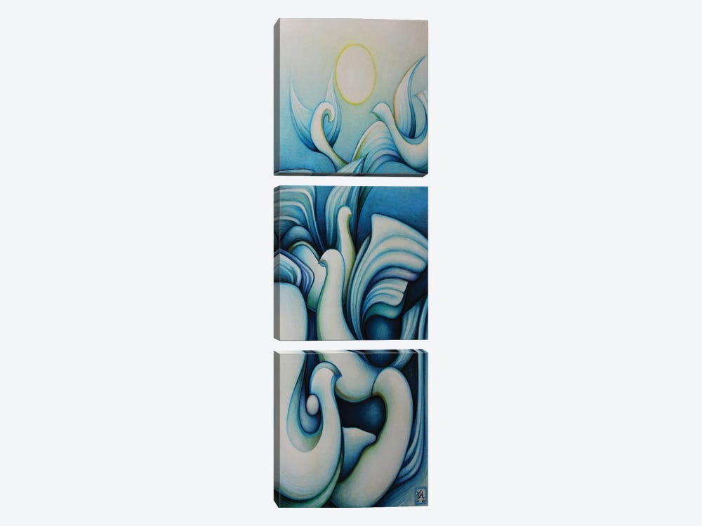 A Moment Of Peace (Vertical) by Massimo Vittoriosi 3-piece Canvas Wall Art