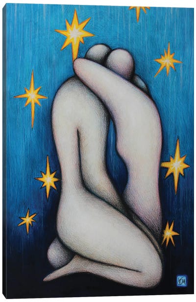 Under A Shower Of Stars Canvas Art Print - Massimo Vittoriosi