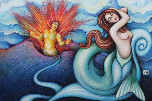Massimo Vittoriosi: Vesuvius, Partenope And The Tears Of Sebeto by Massimo Vittoriosi