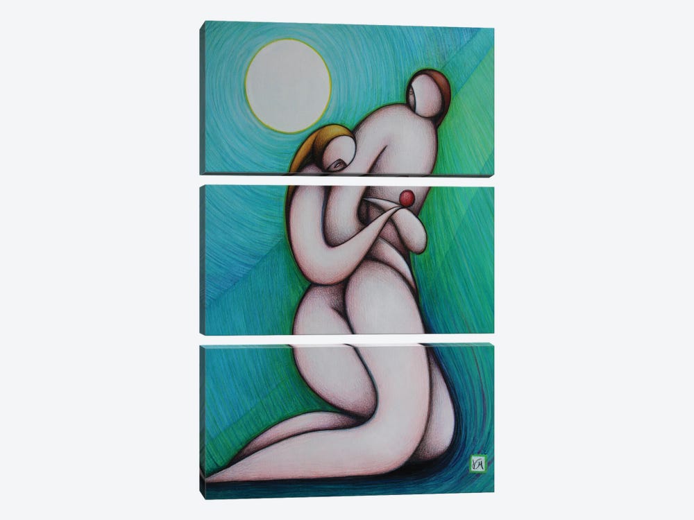 Adam And Eve II by Massimo Vittoriosi 3-piece Canvas Art