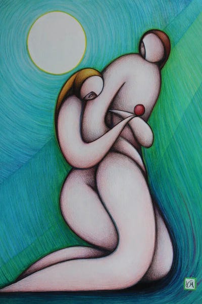 All Things Picasso: Adam And Eve II by Massimo Vittoriosi