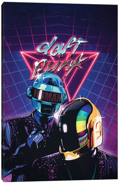 Daft Punk Canvas Art Print - Musician Art