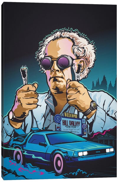 Doc Brown Canvas Art Print - Back to the Future